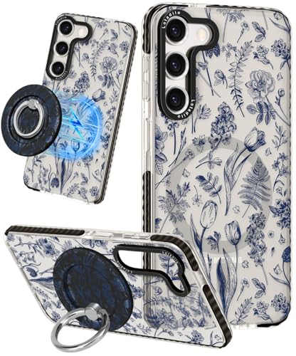 Lotadilo for Samsung Galaxy S23 Plus Case for Women, Line Flower
