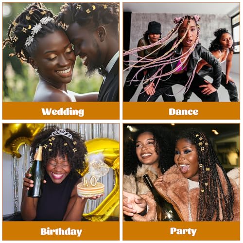 40 Stück Haarschmuck Gold Dreadlocks Schmuck Gold Haarringe Pirat Haar Schmuck Piraten Goldener Haarschmuck Zöpfe Haar Ringe Festival Hair Jewellery Accessoire Braid Festival Haaraccessoires
