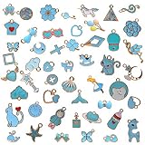 YUEAON 50pcs Enamel charms for Jewelry Making supplies earring bracelet pendant bangle necklace desi