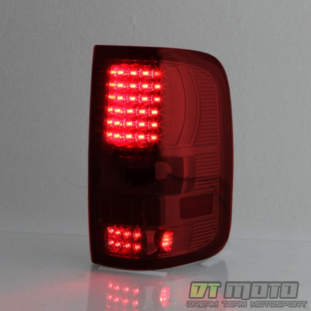 ACANII - For 2004-2008 Ford F150 Pickup Red Clear LED Tail Lights Rear Brake Lamps Assembly Pair Replacement Left+Right