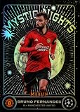 Bruno Fernandes soccer card (Portugal, Manchester United) 2024 Topps Merlin Mystic Nights UEFA Champions League Refractor #MN16