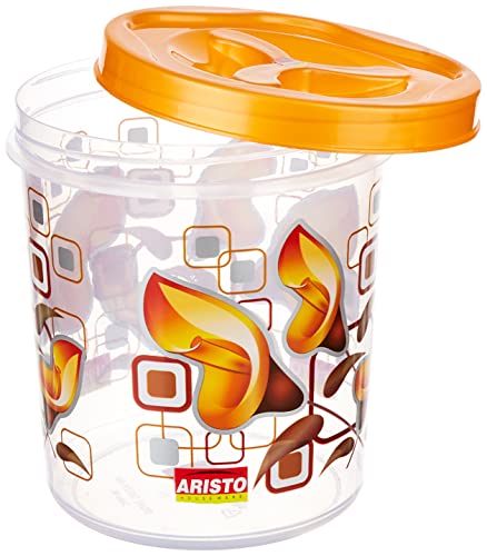 Image of Aristo Store Queen666 Air-Tight Storage Container For Kitchen, Plastic Jar For Storing Spices, Snacks, Grains, Dals 3400 ml,Tranparent