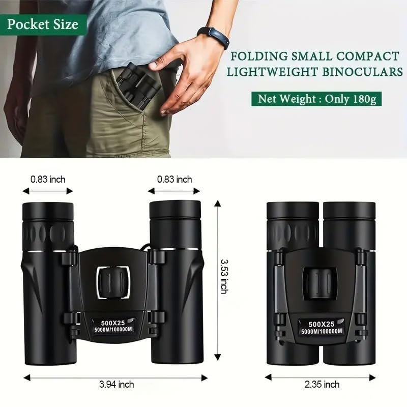 Binoculares Mini 500x25 Impermeables para Adultos y Niños miniatura 2