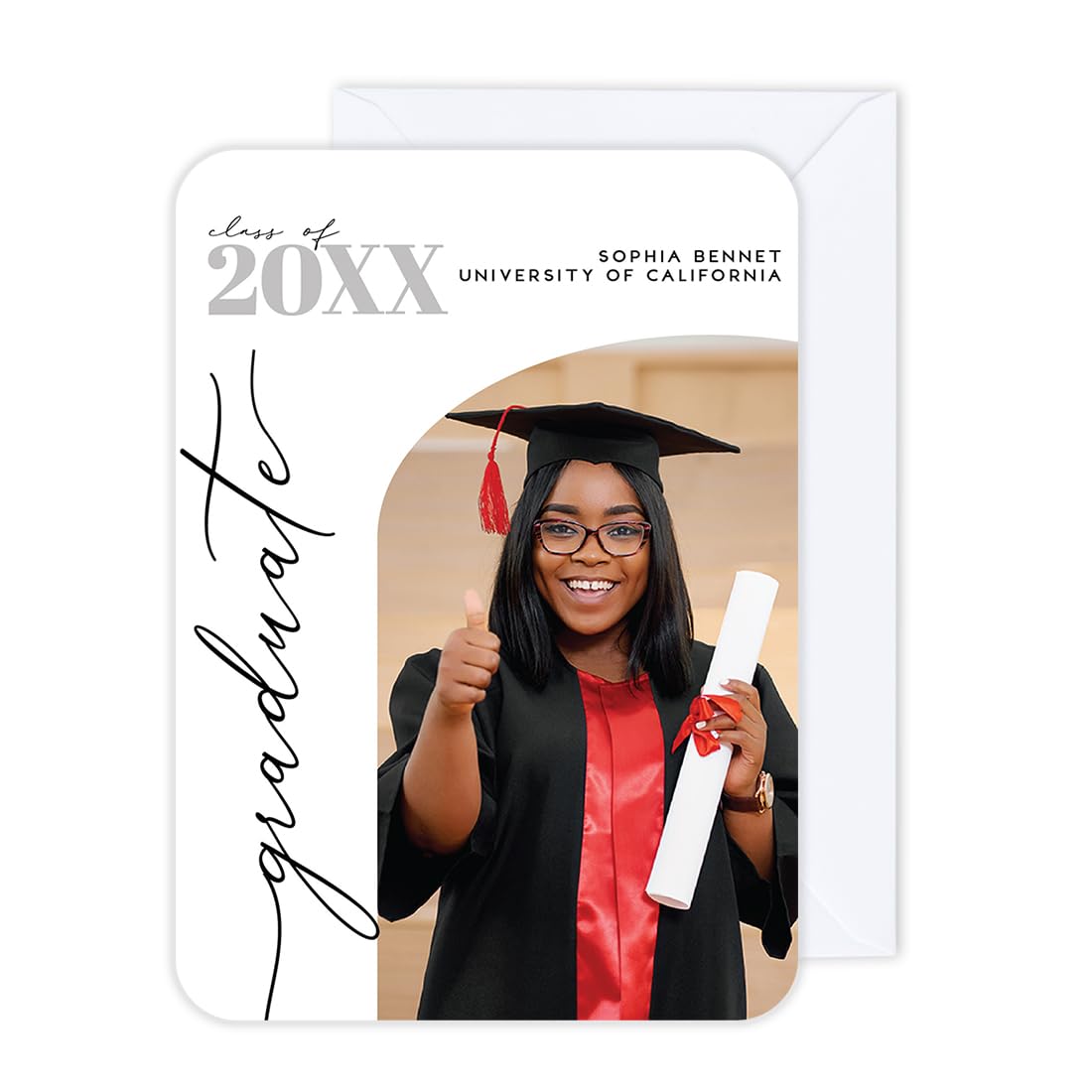 college grad announcement cards Amazon.com : Andaz Press 24-Pack, 5x7-Inch Personalized Photo Graduation  Announcement Cards 2026 with Envelopes, Minimal Arch Class of 2026 Postcard  for High School, College Custom Graduation Cards Grad : Health & Household