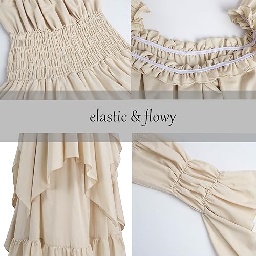 LTAKK Renaissance Dress Women Medieval Costume Victorian Dresses Peasant Gothic Fairy Witch Wedding Under Dress4