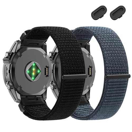 Image of 22mm Nylon Watch Bands for Garmin tactix 8 /Fenix 8 pro 47mm /Fenix E /Fenix 7 /Fenix7 Pro /Fenix 6 Pro /Fenix 6,QuickFit Sport Band for Fenix5 /Fenix 5 Plus /Forerunner 970 /965 /945 /Descent G2 /G1 Solar
