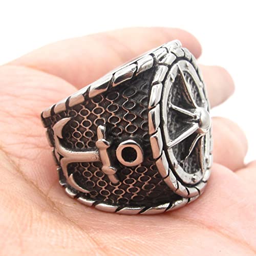 Anillo náutico de acero inoxidable para hombre 7-15 miniatura 5