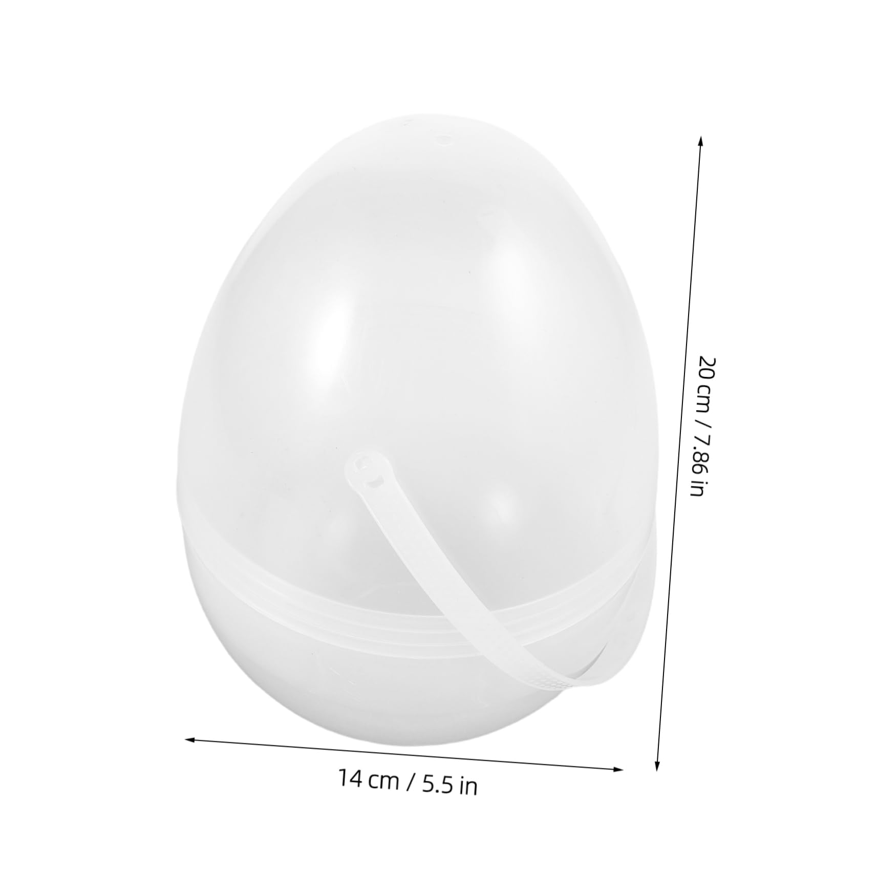 Luxshiny Portable Clear Easter Egg Display Box Transparent Openable Egg Storage Container for Small Ornaments and Crystal Ball Decoration for Easter Celebrations and Home