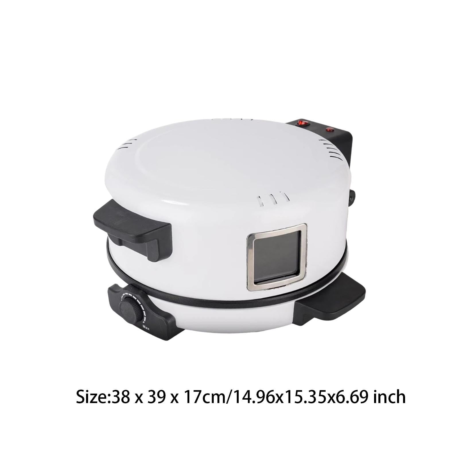 Sharplace Pizzamaker-Maschine, Omelettmaker, antihaftbeschichtet, 1800 W, vielseitiger Pizzaofen, elektrischer Arbeitsplattenofen für, Abendessen, Weiß