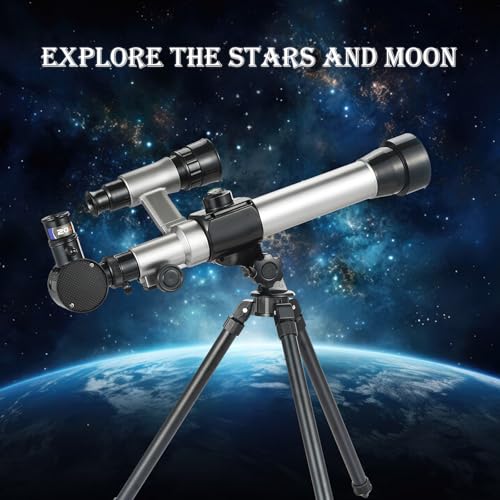 Telescope Astronomy, Teleskop Kinder Teleskop Astronomie mit Stativ Sucherfernrohr und Telefonadapter, 20X 30X 40X Telescope Tragbares Fernrohr Kinder Teleskop für Kinder, Erwachsene, Anfänger