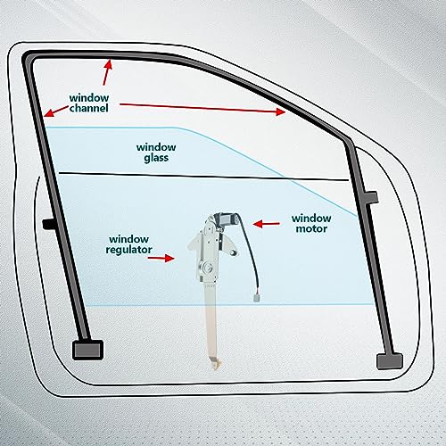 Image of FINDAUTO 741-674 Power Window Regulator for 1981-1996 for Ford for Bronco
