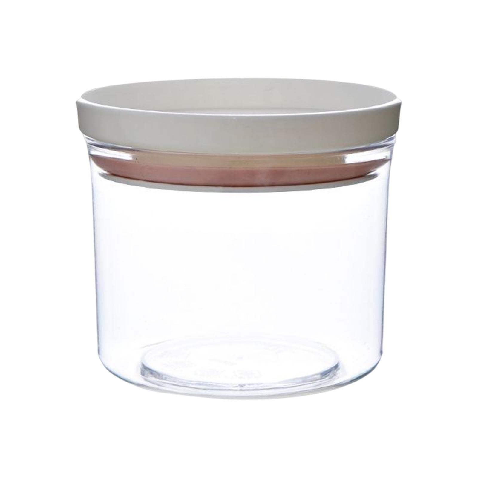 Merishopp Storage Jar with Airtight Lids Clear Jar Food Storage Jar for Tea White Pink 250ML-image-13