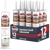 Kraken Bond Premium All Purpose Acrylic Latex Caulk - (12x10.1 fl. oz.) White...