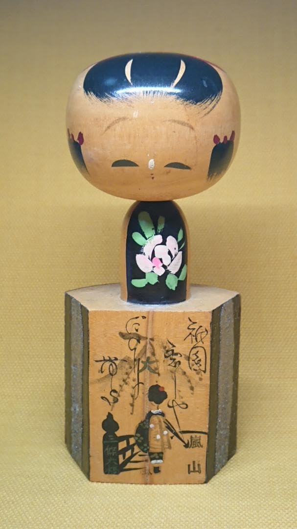 ハンドメイド 木目込み人形 鏡餅 緑系唐松模様の三宝