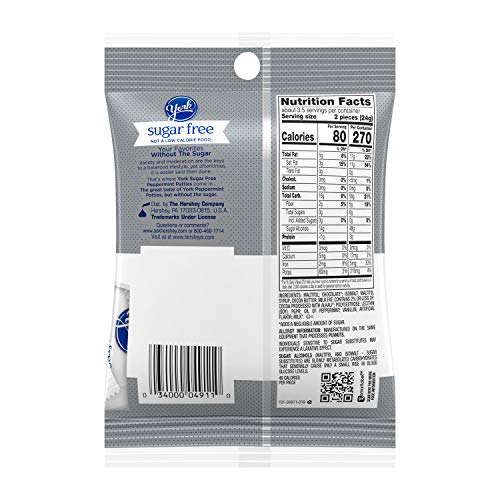 YORK Zero Sugar Chocolate Peppermint Patties, Candy Bags, 3 oz (12 Count) - Thumbnail 7