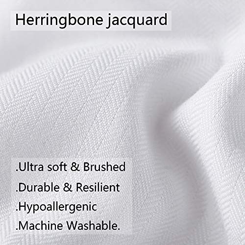 Shalala White Comforter Queen Size,8-Piece Hotel Queen Comforter Bedding Sets With Matching Bed Skirt, Pillow Shams, Decorative Pillows,Modern Bed Sets For All Seasons (Full/Queen) #TOP5