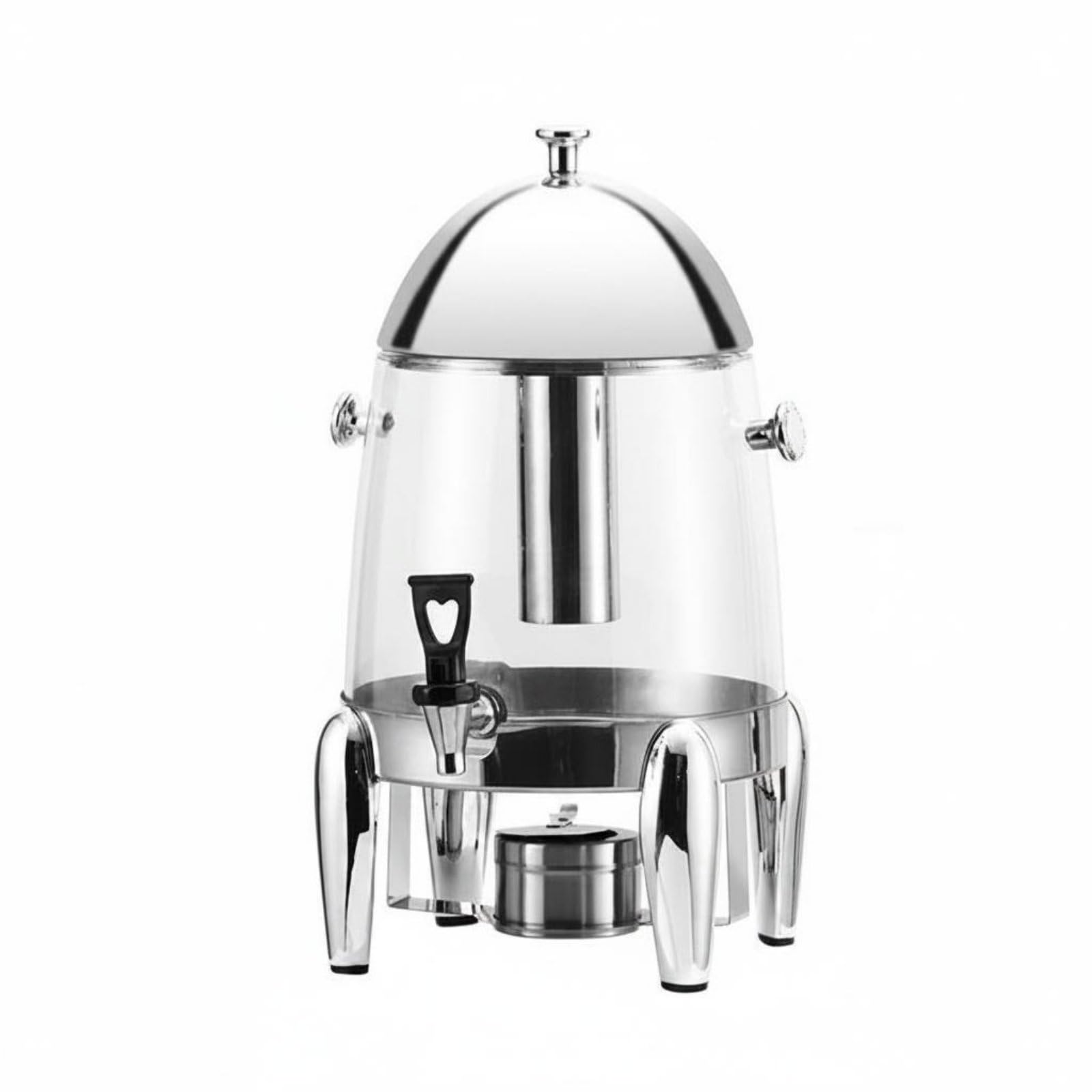 Gewerblicher Kaffeeautomat Kaffee Spender Kaffee Urne Getränkebehälter Thermokanne aus Edelstahl mit Doppelter, Transparent, Transparent, 12L Sichtbarer PC Kaffeebehälter