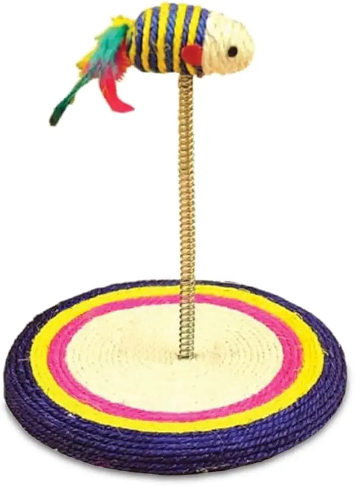 Chalesco Arranhador Brinquedo com Mola para Gatos