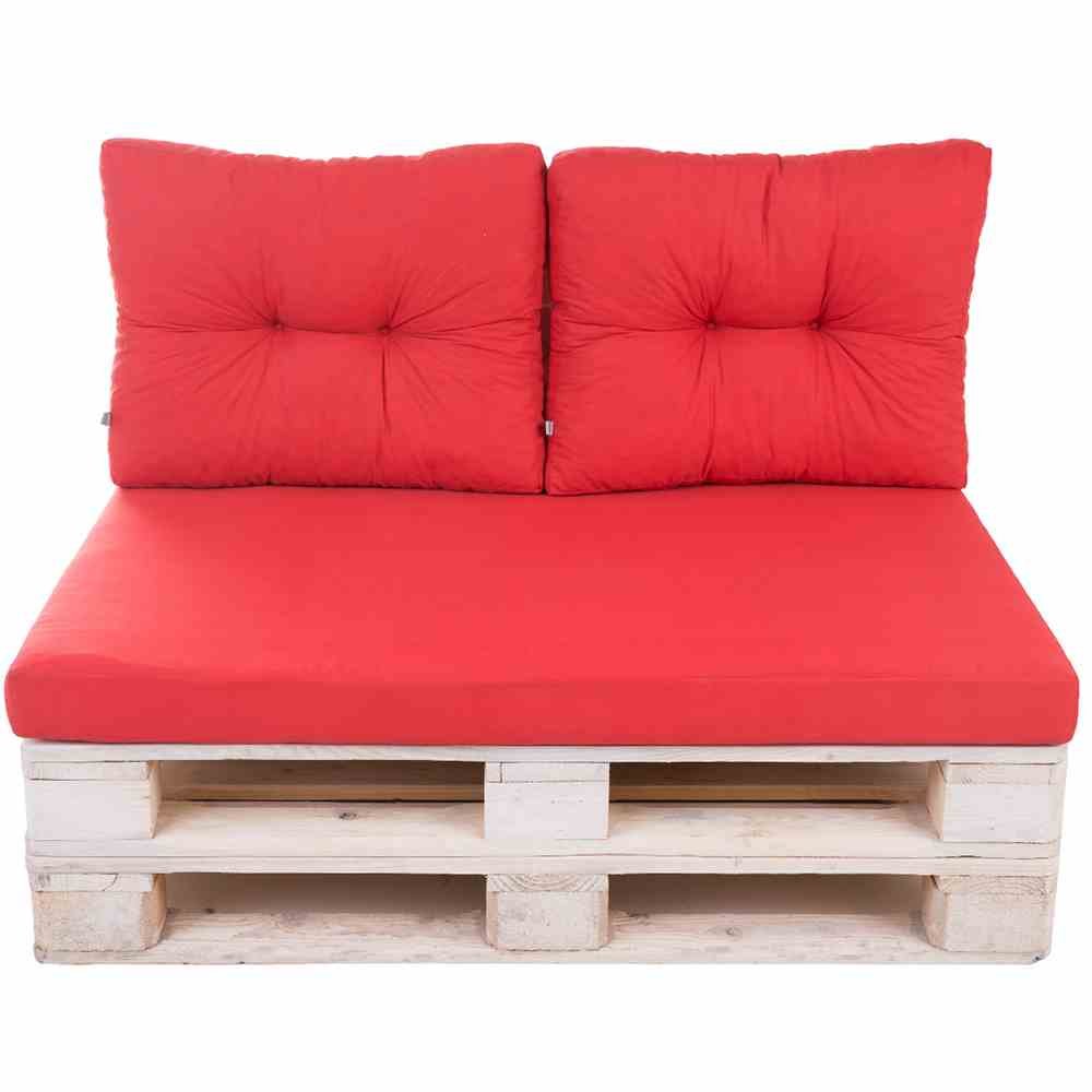 Dajar Palettenkissen, Platte, rot, 80x120x20 cm, 485155