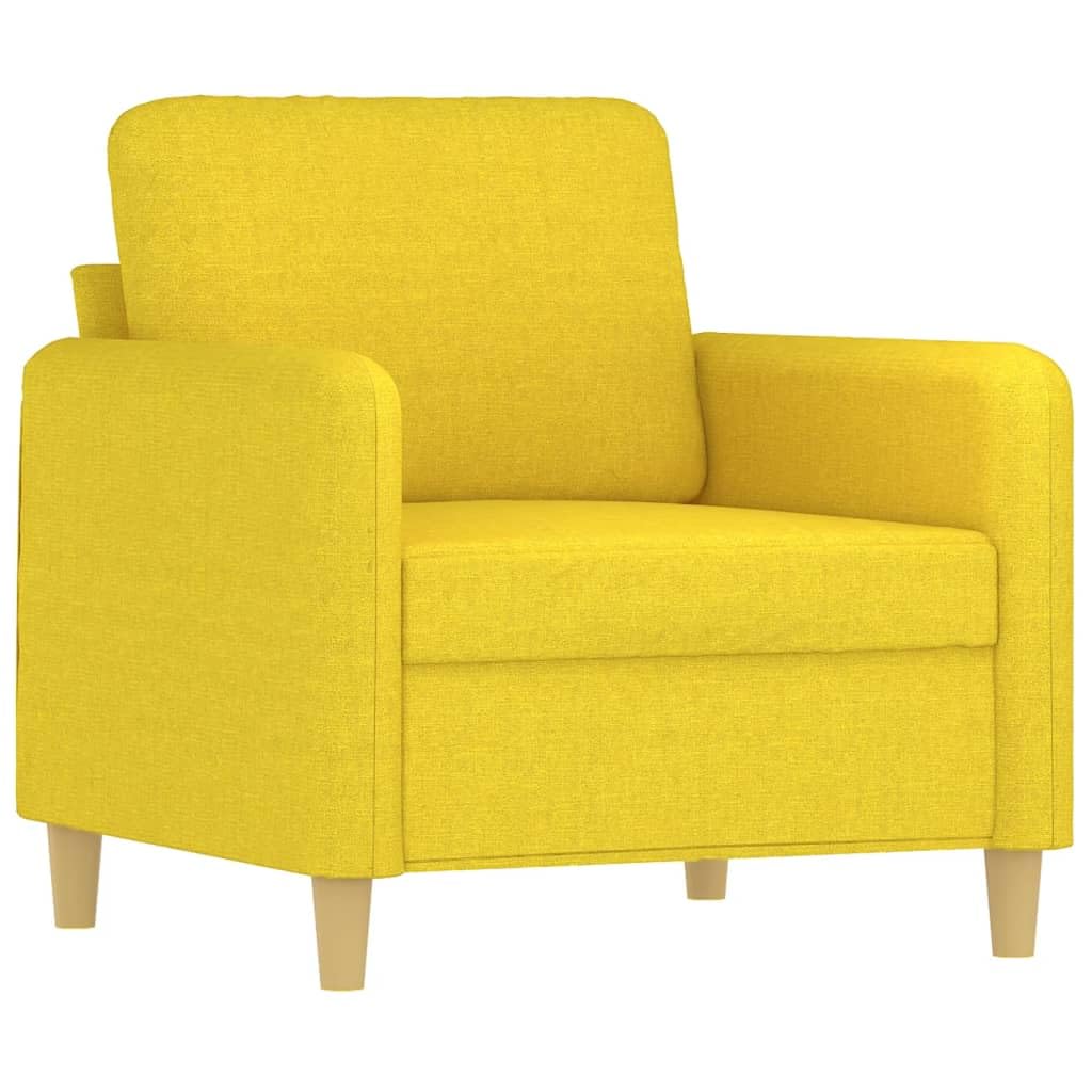 3-częściowy zestaw tapicerowany z poduszkami, jasnożółty materiał, sofa narożna, sofa do spania, dwuosobowa zestaw wypoczynkowy, funkcja relaksu, miejsce do przechowywania
