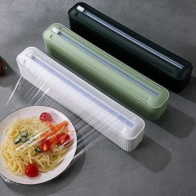 Cling Film Dispenser,cling Film Cutter Wrap Dispenser Wrap Dispenser For Kitchen Drawer,Hangable And Easily Fits In Drawer Cutting(Mint Green)