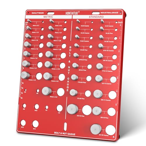 Hontaituo THREAD CHECKER Standard And Metric,Bolt Size And Thread Gauge cover