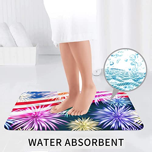 Patriotisches 4. Juli, amerikanische Flagge, 3-teiliges Badezimmerteppich-Set, Badematte, Kontur, WC-Deckel, Badezimmer… – Bild 7