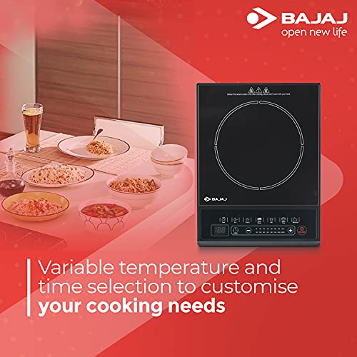 Bajaj Majesty ICX Neo 1600W Induction Glass Ceramic Cooktop With Pan Sensor And Voltage Pro Technology, Black - Image 3