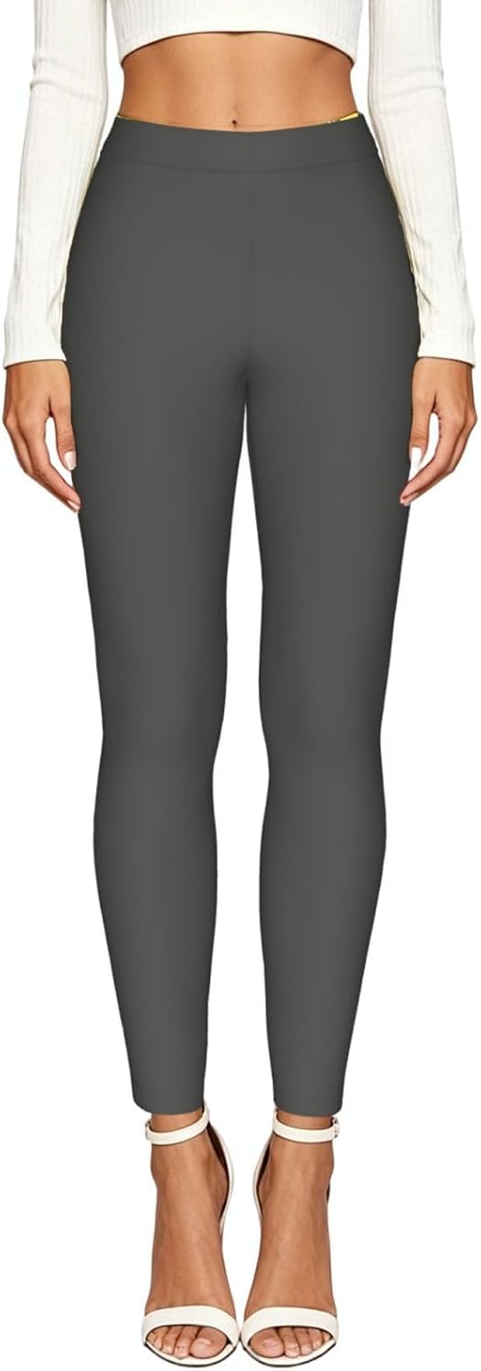 Dusk Grey Stretch Leggings,Opaque Printed Elasticity Pants for Workout | Tummy control,Comfortable and breathable,Not tie your legs tightly
