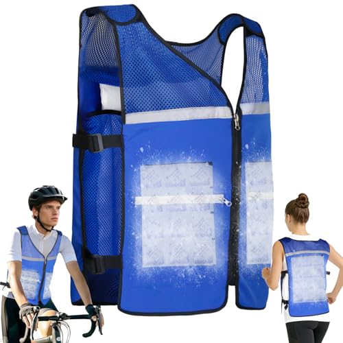 KkaFFe Cooling Vest for Men, Adjustable Safety Cooling Jacket, Cool Devices for Hot Weather, Running Lightweight Ice Pack Vest
