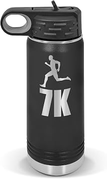 RDW Mens 7K Water Bottle 20 oz - Laser Engraved w/Flip Top Removable Straw - Polar Camel - Stainless - Vacuum Insulated - Drinkware - Running Runner Men boy Trophy Type