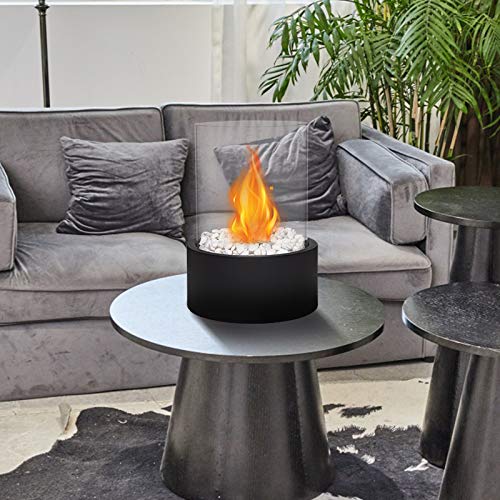 JHY DESIGN Tabletop Bioethanol Fireplace, Fire Bowl Portable Tabletop
