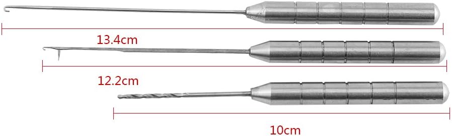 Fishing Bait Needle, Baiting Needle Rigging Needle Swinger Driller Aluminum Alloy Fishing Stringer 3 in 1 Baiting Rig Splicing Tool Portable for Saltwater Freshwater Bait Making Preparation Equipment