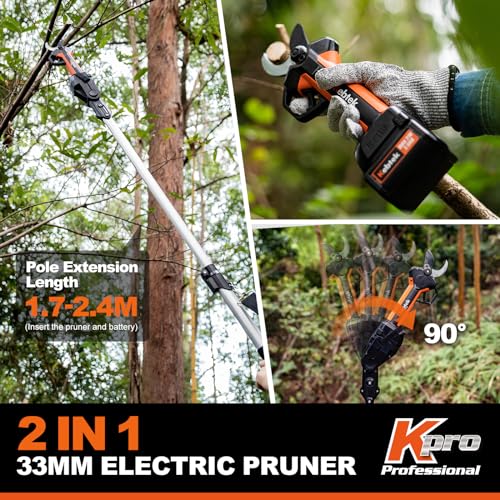 Image of Kebtek 33MM Professional Pruning Shears Battery Powered Brushless