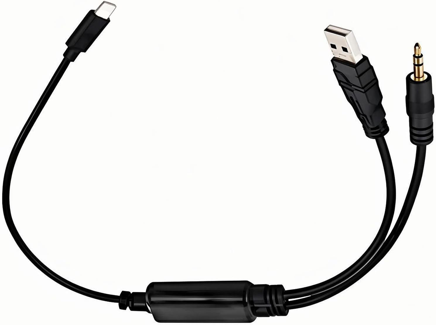 AUX in Adapter, Male to Female, 3.5mm, Compatible with BM-W Mini Coo-per, Reduces Background Noise