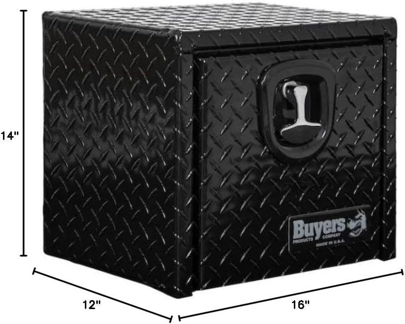 Buyers Products 1725148, 14x12x16" Black Diamond Tread Aluminum Underbody Truck Box
