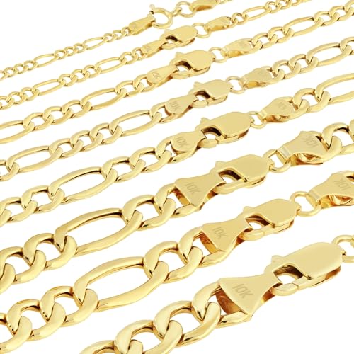 Nuragold 10K Gold Figaro Chain 4.5mm