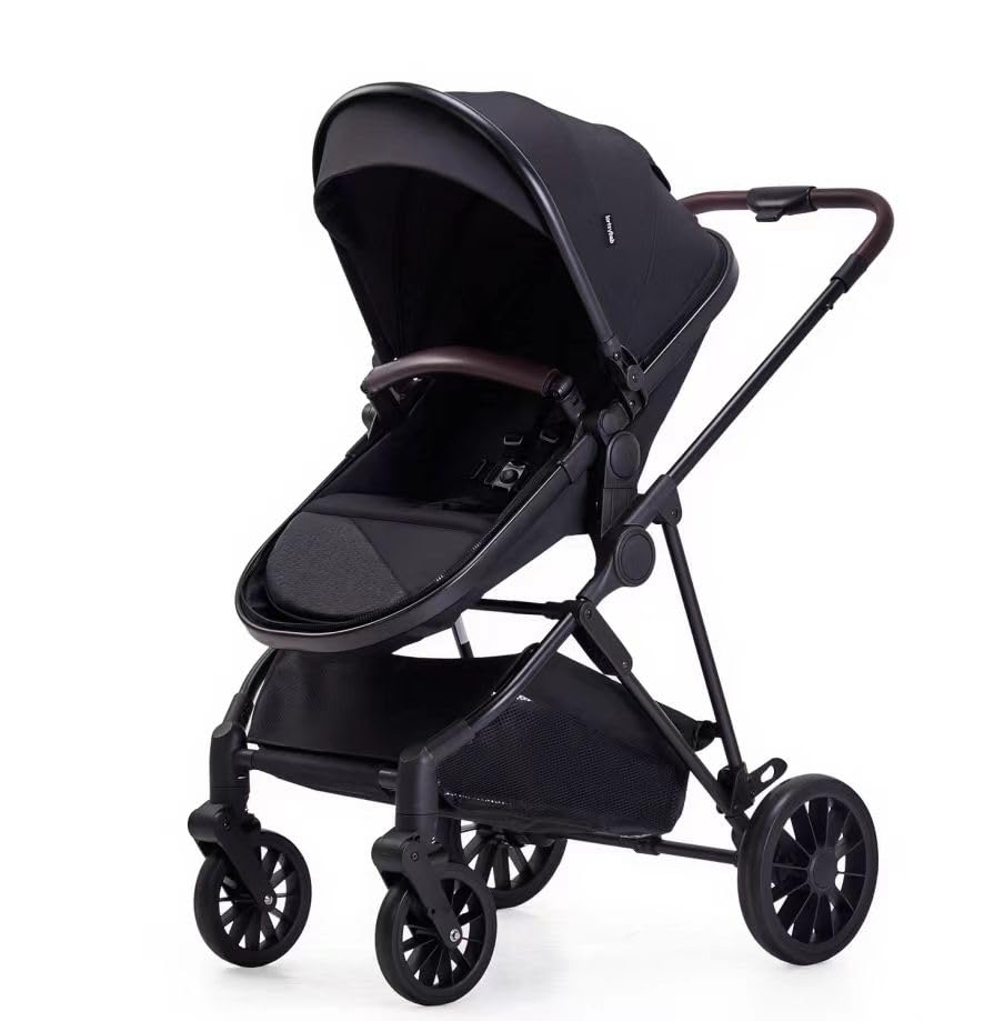Lortsybab Infant Newborn Baby Stroller - 2 in 1 Pram Stroller with Reversible Seat, for 0-36 Months Babies