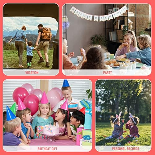 Digital Camera, Compact Kids Camera with SD Card 48MP 2.7K/20FPS 2.7-inch Screen LCD Anti-shake Photoflash Selfile For Children Teens Beginners Gift (Red)