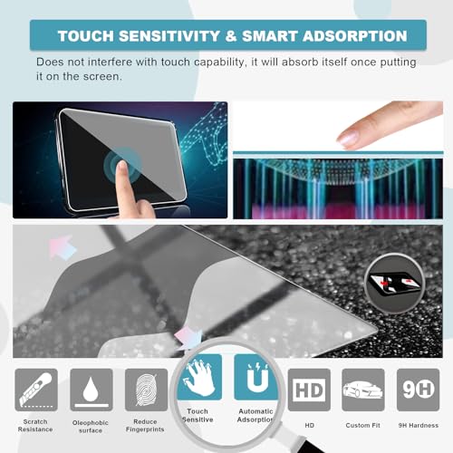 Image of CDEFG 2PCS for 2021-2025 Chevy Tahoe Suburban GMC Yukon Screen Protector for 2021-2025 Tahoe Suburban Yukon Escalade 12.6in Rear Seat Screen Cover 2021-2025 Tahoe Suburban Yukon Escalade Accessory