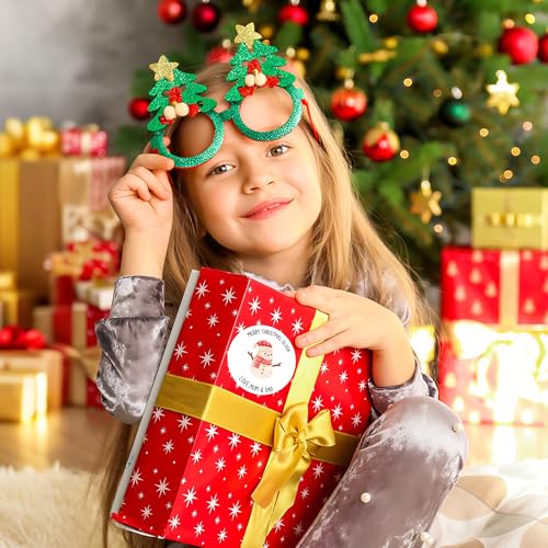 Image of Personalized Christmas Stickers, Custom Name Waterproof Christmas Gift Tags for Gift Box Holiday Decorations, Stockings, Party Favors (Santa Claus 4)