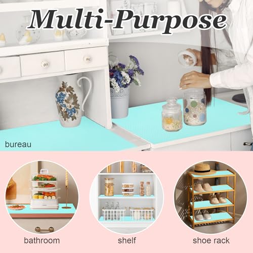 Kühlschrank Liner Waschbare Kühlschrank Matten Küche Silikon Kühlschrank Pads Place Matten 5pcs/Set （Blau）