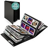 pbf Photo Booth Album | 2x6 Photo Album w/Picture Sleeves | 2x6 Strips Memory Book | Photo Strip Album | Wedding Photo Album for Photo Booth Pictures | 26 Pages, Holds 104 Photos (Black, 1-Pack)