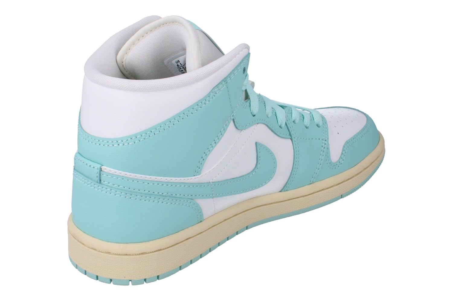 Nike Donne Air Jordan 1 Mid Trainers BQ6472 Sneakers Scarpe (UK 4 US 6.5 EU 37.5, Sail Light Dew Muslin 132)