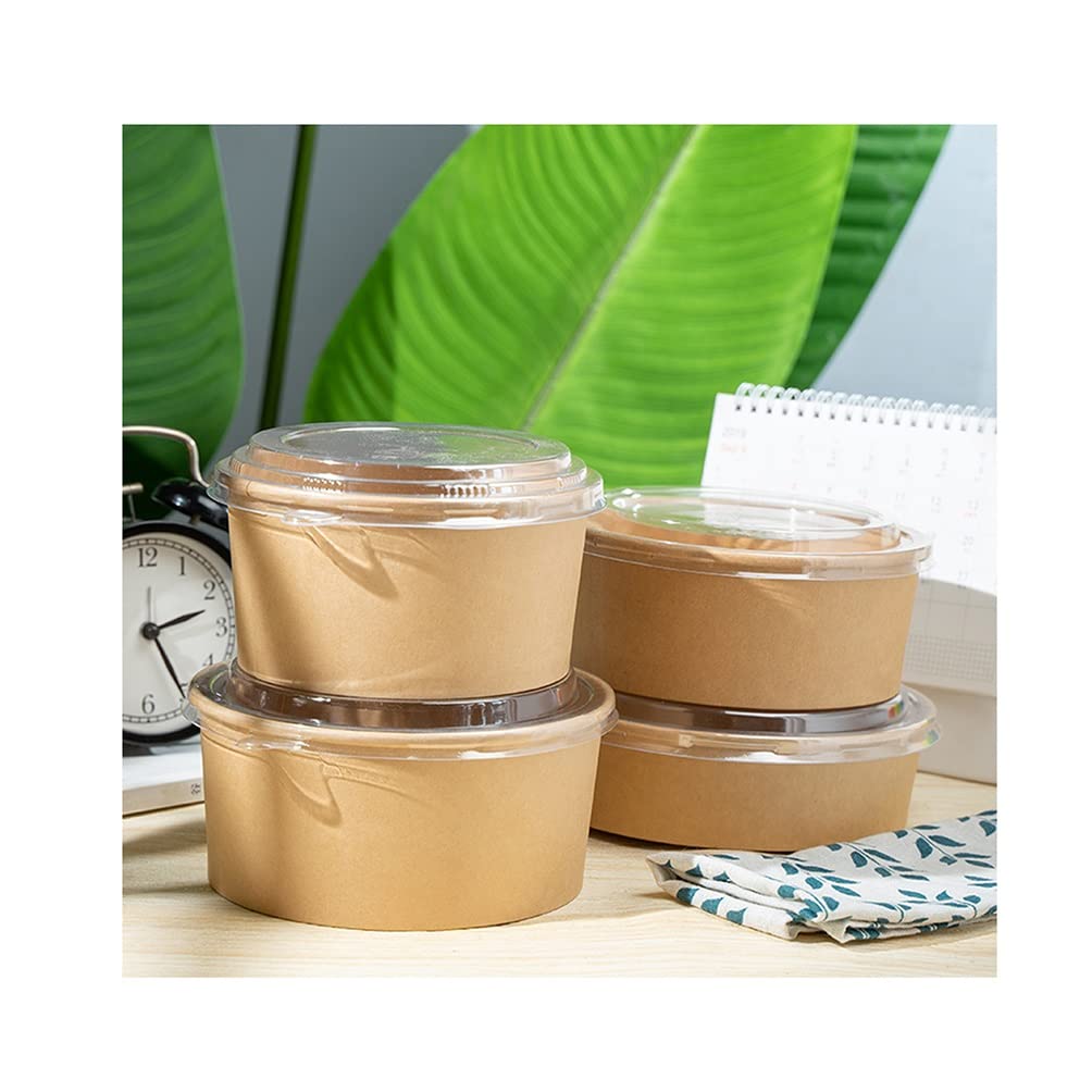 AGYH Contenedor de Comida Preparada Paquetes De 100 Envases Prepare Contenedores con Tapas, Congeladores Microondas Caja De Almacenamiento De Alimentos Disponibles, Caja De Bento Apilable, 26 Oz