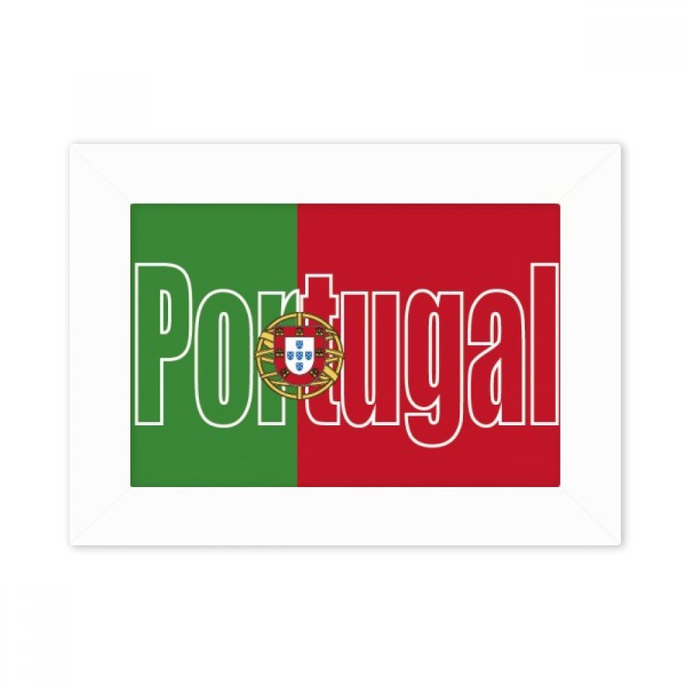Drapeau Portugal cadre blanc pour décorer votre espace de travail