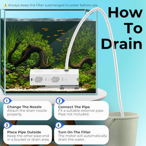Image of BURAQ XQP-1000F | 14W | Ultra-Quiet Aquarium Filter, Ultra-Quiet Submersible Pump, 1000 L /H High-Flow Filtration System Upto 3-5 FT Fish Tanks