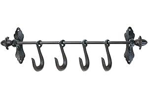 Decorative Slidable Hanging Cast Iron Cup Hook