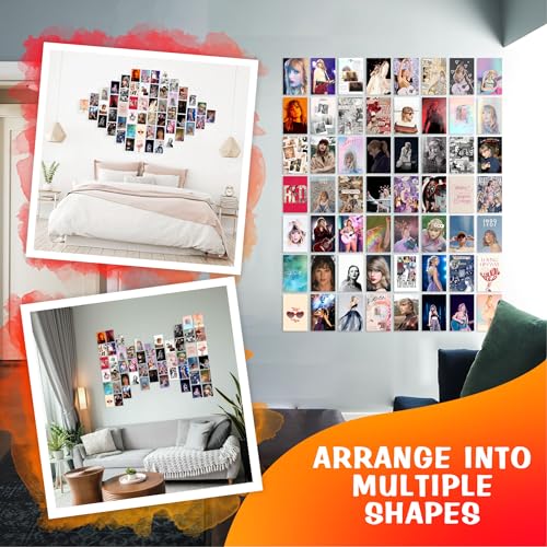 Image of CodersParadise Music Artist Wall Collage Kit - Pack of 54 Aesthetic 4x6 Inch Trendy Music Posters for Bedroom, Dorm, Living Room & Office Decor | Premium Cardstock Wall Art Prints + Glue Dots Included