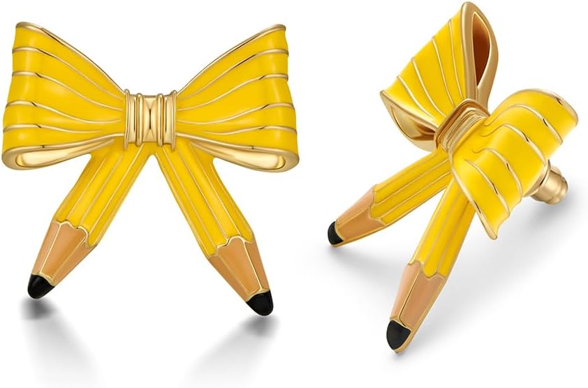 Cute Teacher Earrings for Women Chunky Steatement Earrings Back to School Teacher Appreciation Gifts